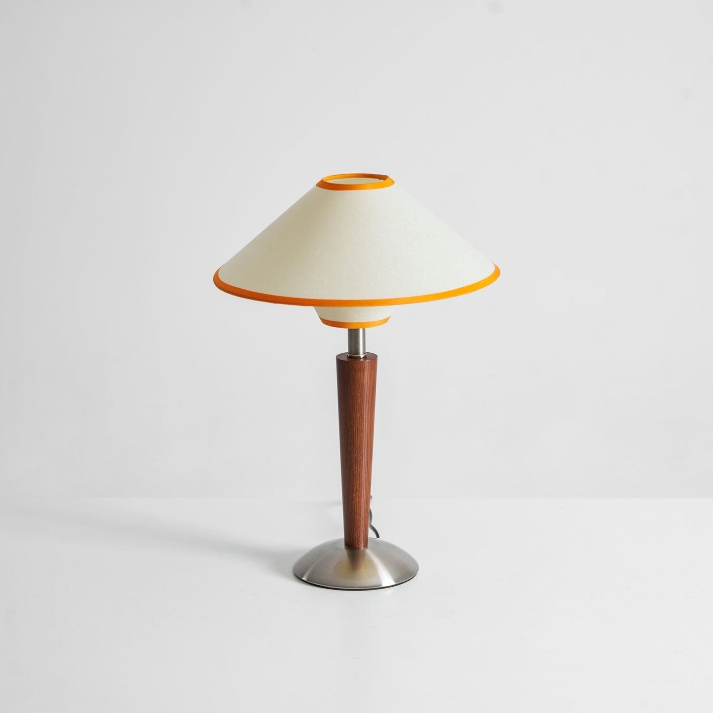 Zymorica | Midcentury Modern Walnut Column Accent Table Lamp