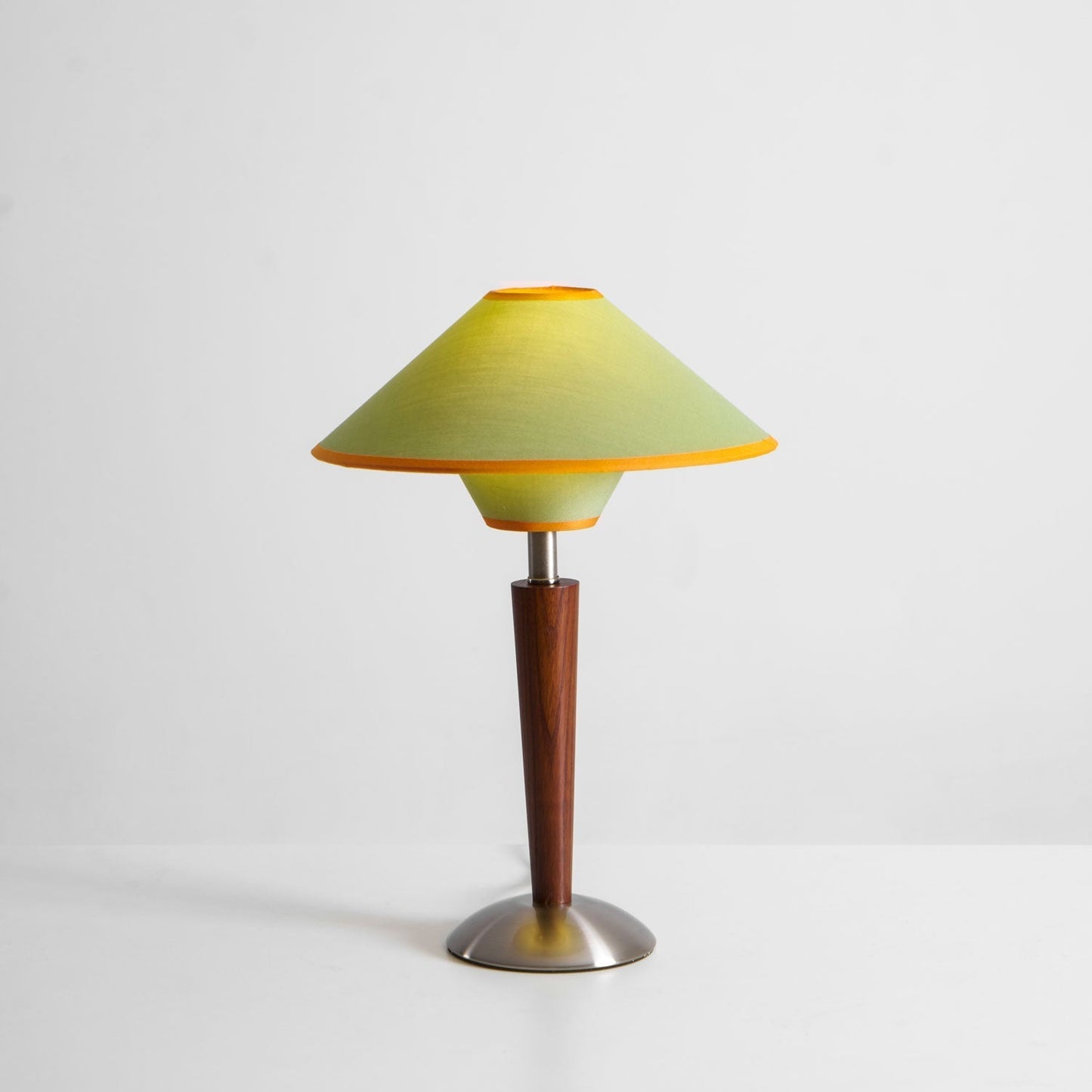 Zymorica | Midcentury Modern Walnut Column Accent Table Lamp