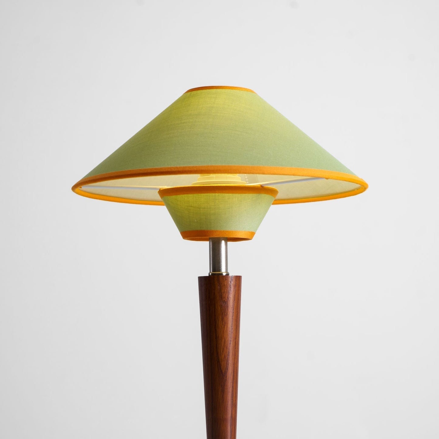 Zymorica | Midcentury Modern Walnut Column Accent Table Lamp