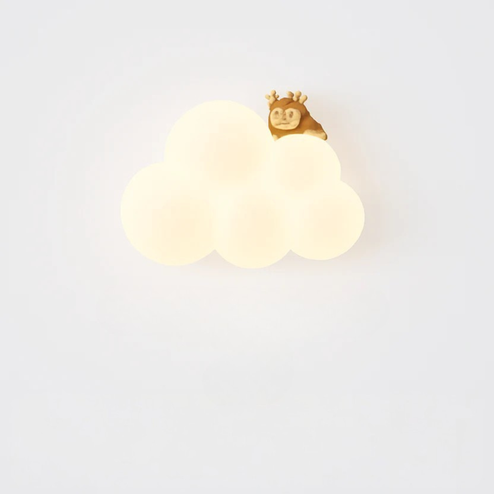 Vantessy | Stylized Geometric Animal Profile Kids Bedside Wall Light