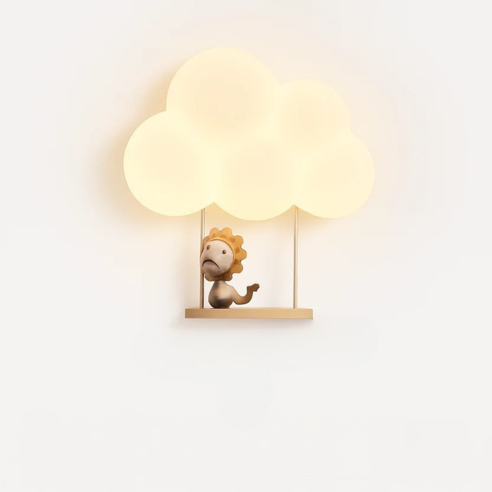 Vantessy | Stylized Geometric Animal Profile Kids Bedside Wall Light