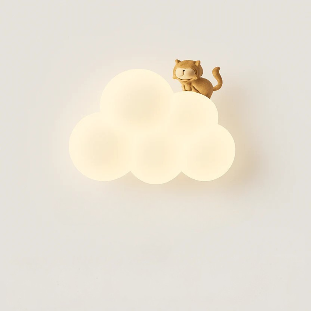 Vantessy | Stylized Geometric Animal Profile Kids Bedside Wall Light