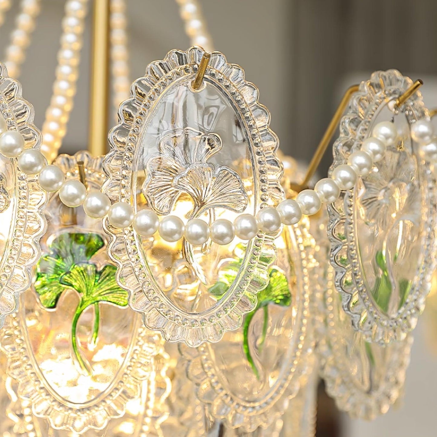 Solvair | Radiant Cascading Pearl Luxury Glass Chandelier