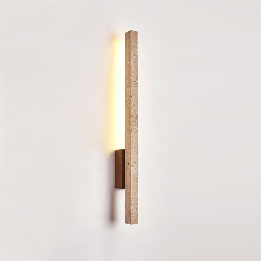 Aeryss | Linear Architectural Travertine Stone Wall Light Sconce