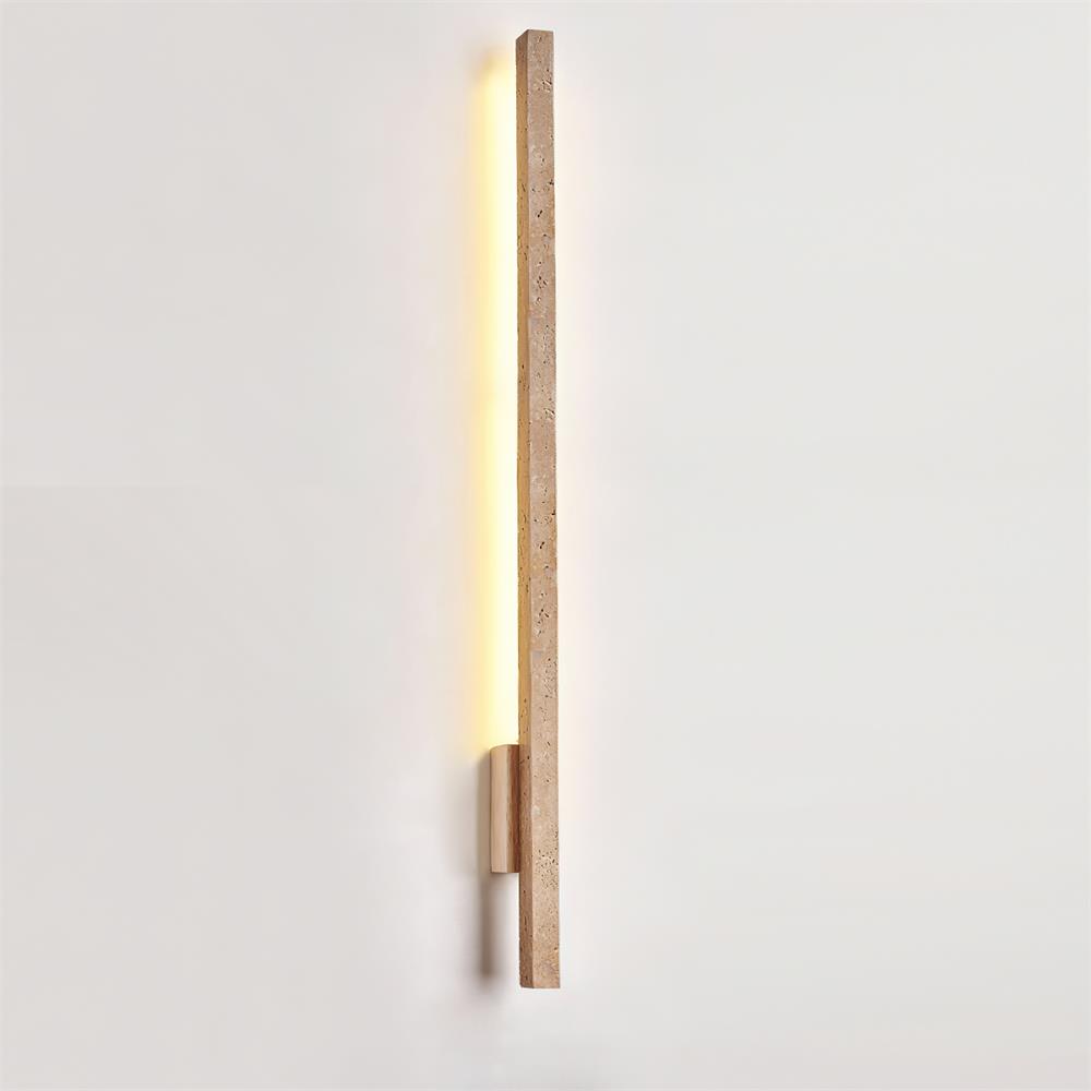 Aeryss | Linear Architectural Travertine Stone Wall Light Sconce