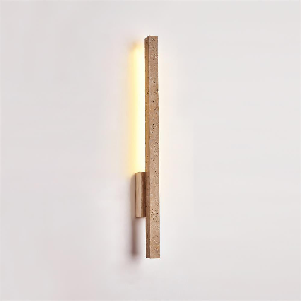 Aeryss | Linear Architectural Travertine Stone Wall Light Sconce