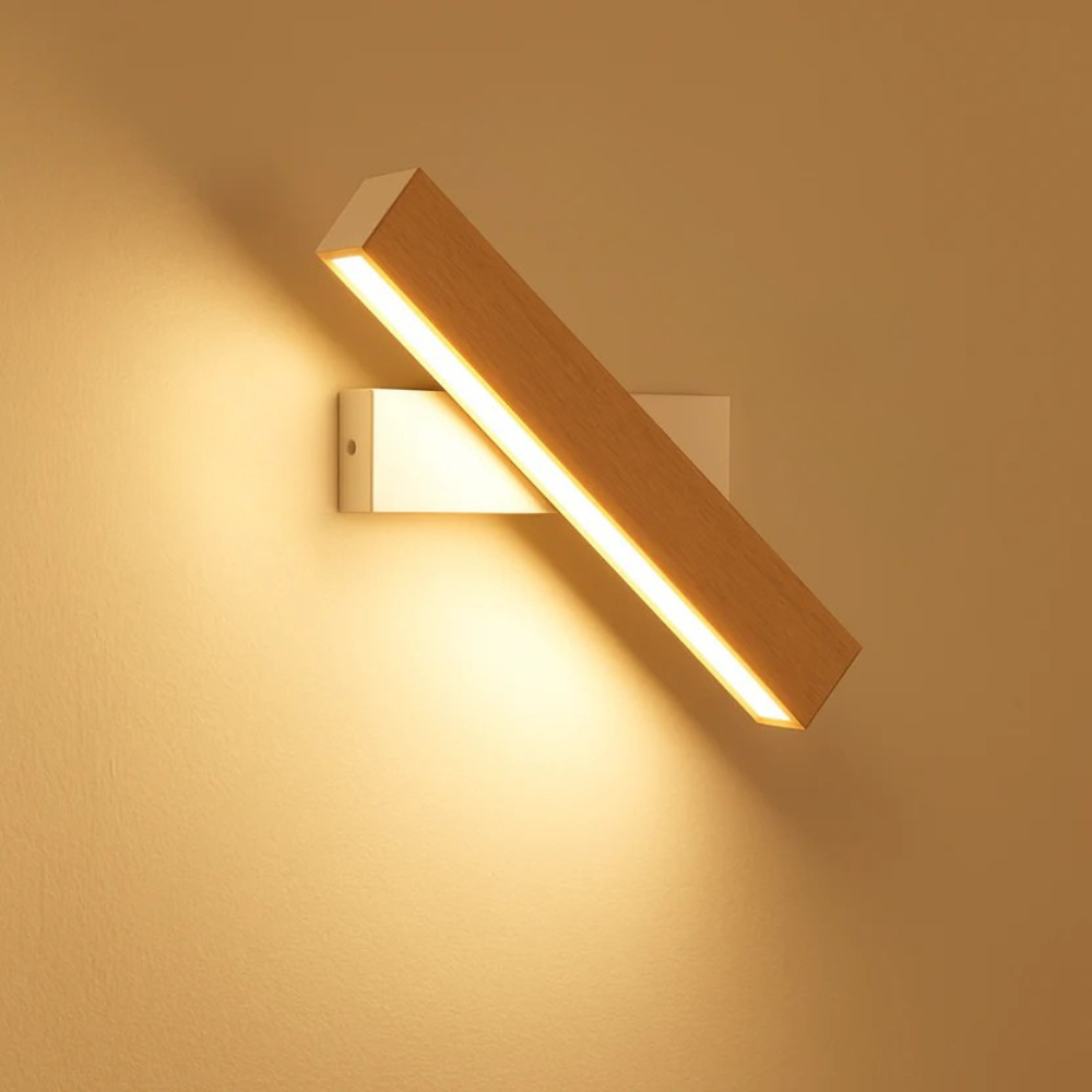 Veldromi | Scandi Cylindrical Swivel Timber Reading Wall Light