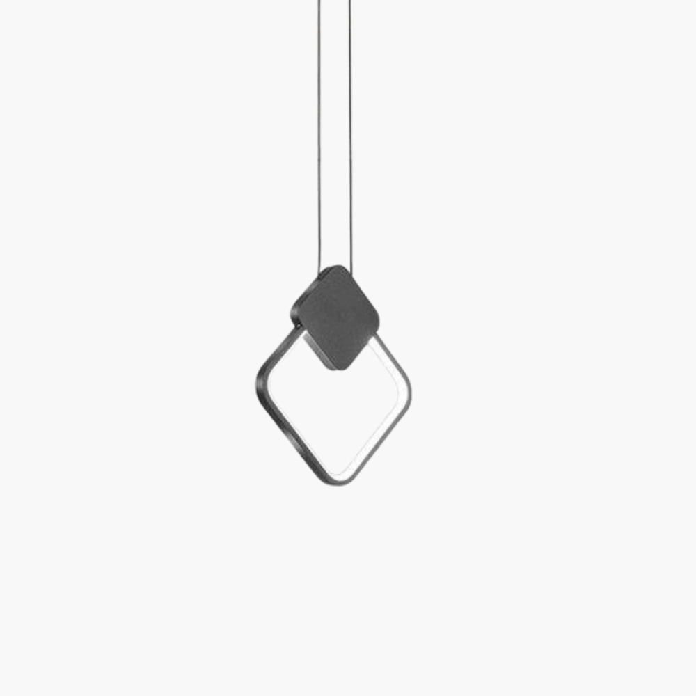 Veyndara | Linear Geometric Metal Frame Pendant Light