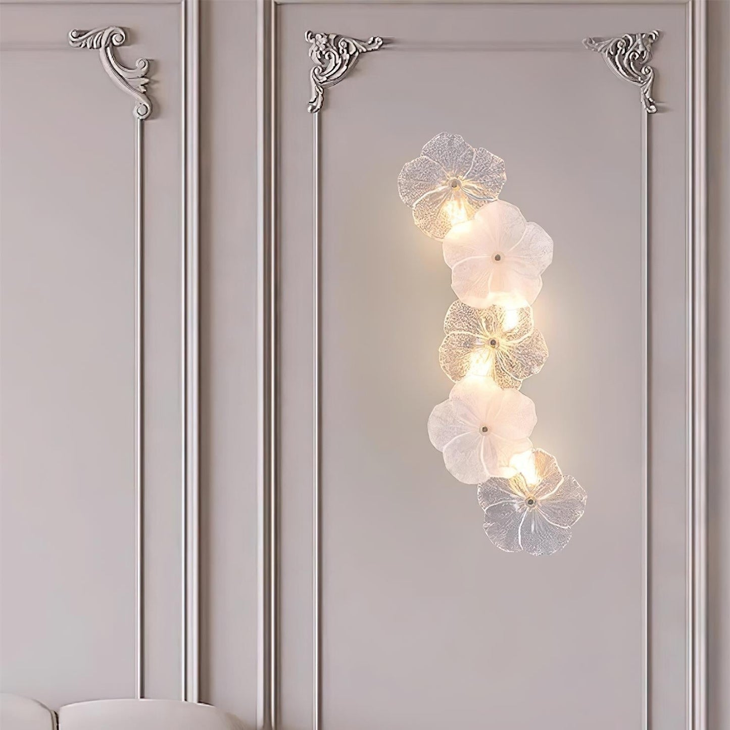 Erislys | Botanical Bloom Sculptural Glass Petal Wall Light