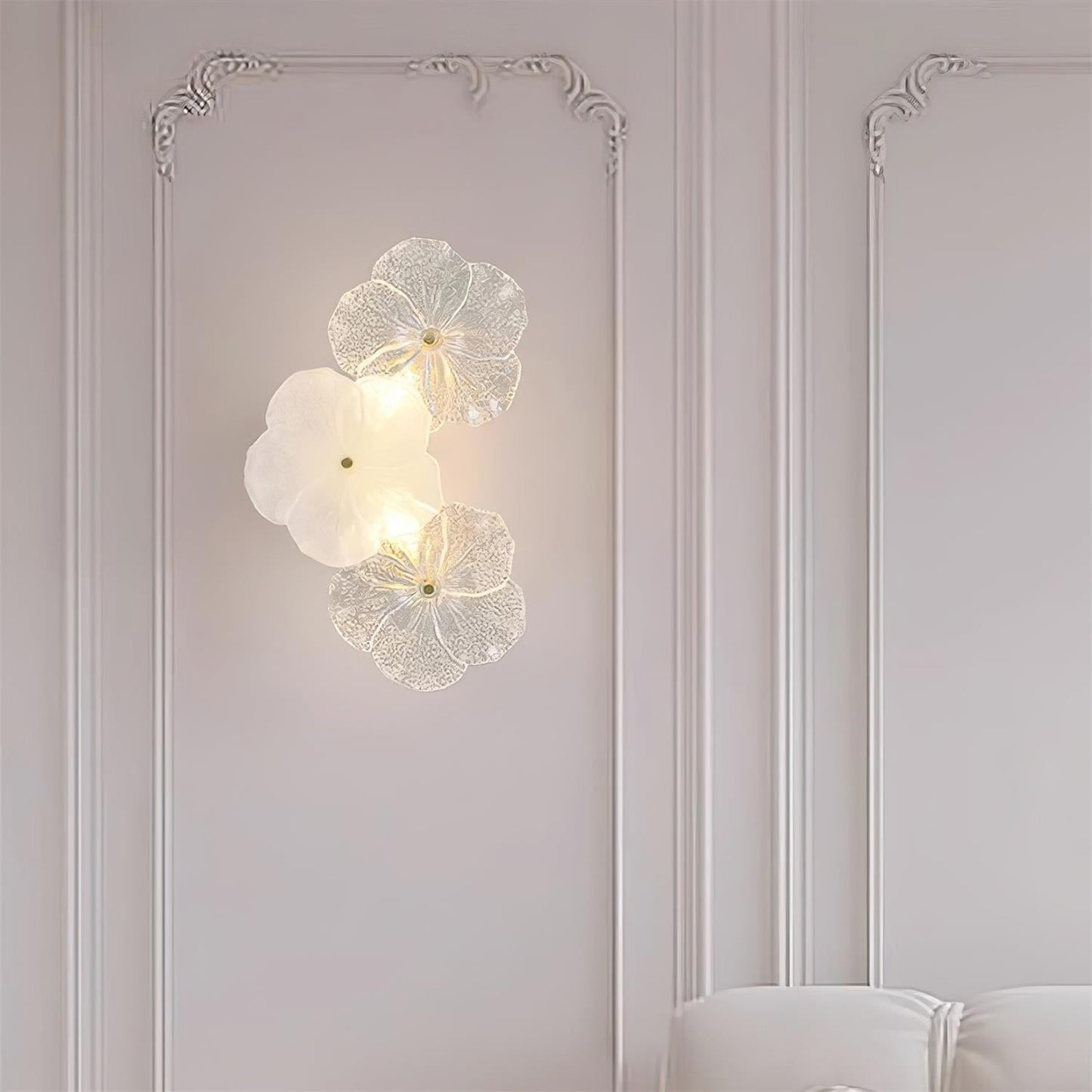 Erislys | Botanical Bloom Sculptural Glass Petal Wall Light