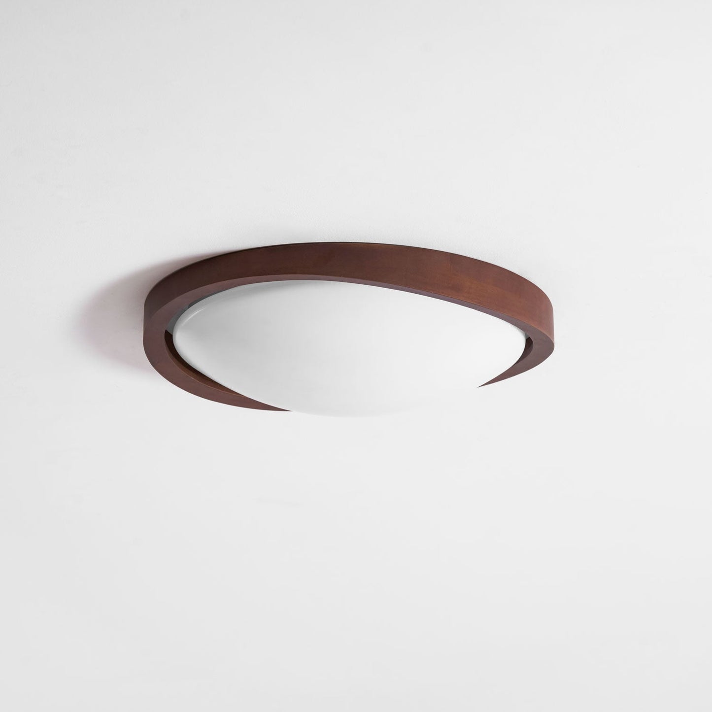 Kaelisyn | Organic Curved Wooden Geometric Silhouette Flush Mount Ceiling Light