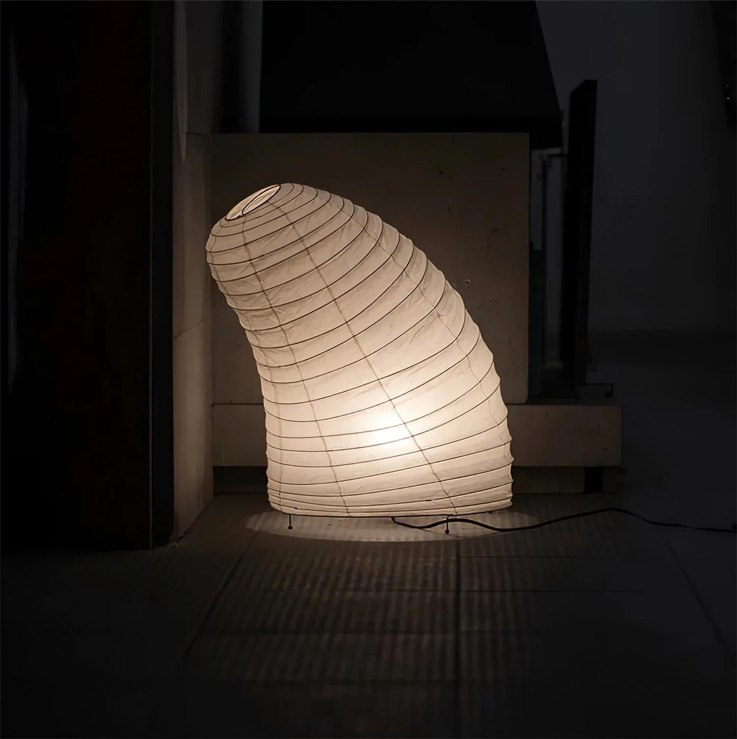 Kryntaleo | Japanese Ribbed Bamboo Silhouette Oriental Accent Table Lamp