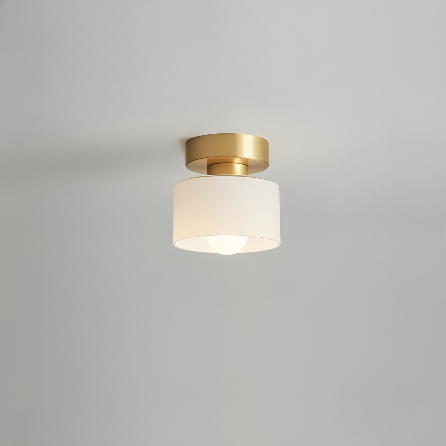 Aurel | Modern Bauhaus Cylindrical Glass Flush Mount Ceiling Light
