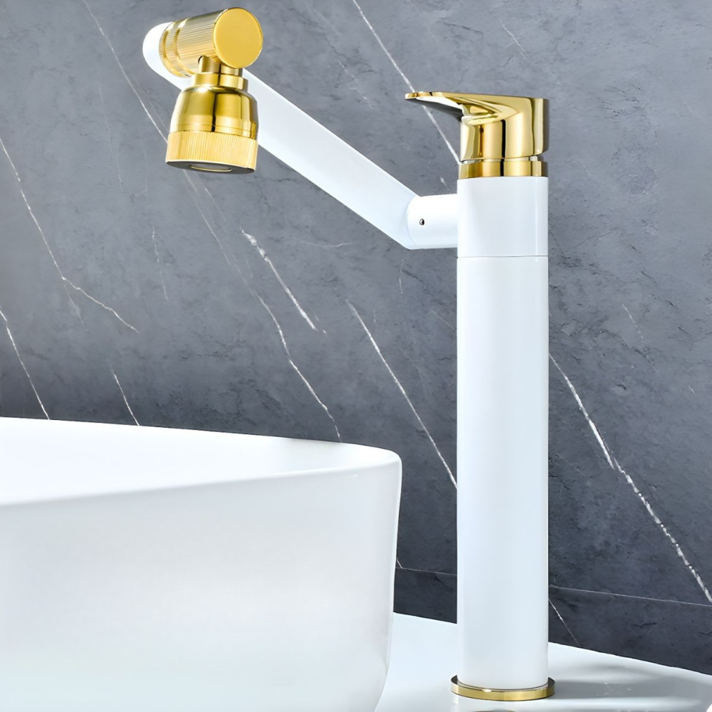 Kyndrill | Modern Articulated Arm Single Lever Bathroom Basin Tap