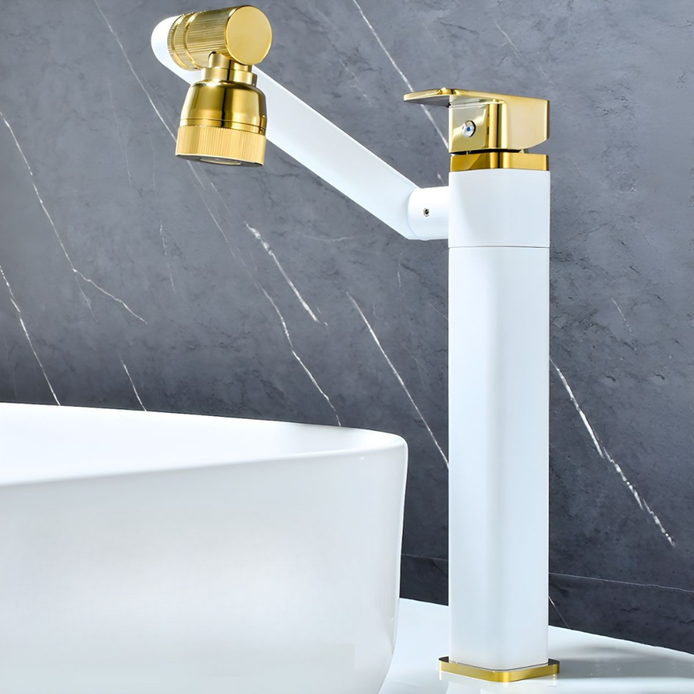 Kyndrill | Modern Articulated Arm Single Lever Bathroom Basin Tap