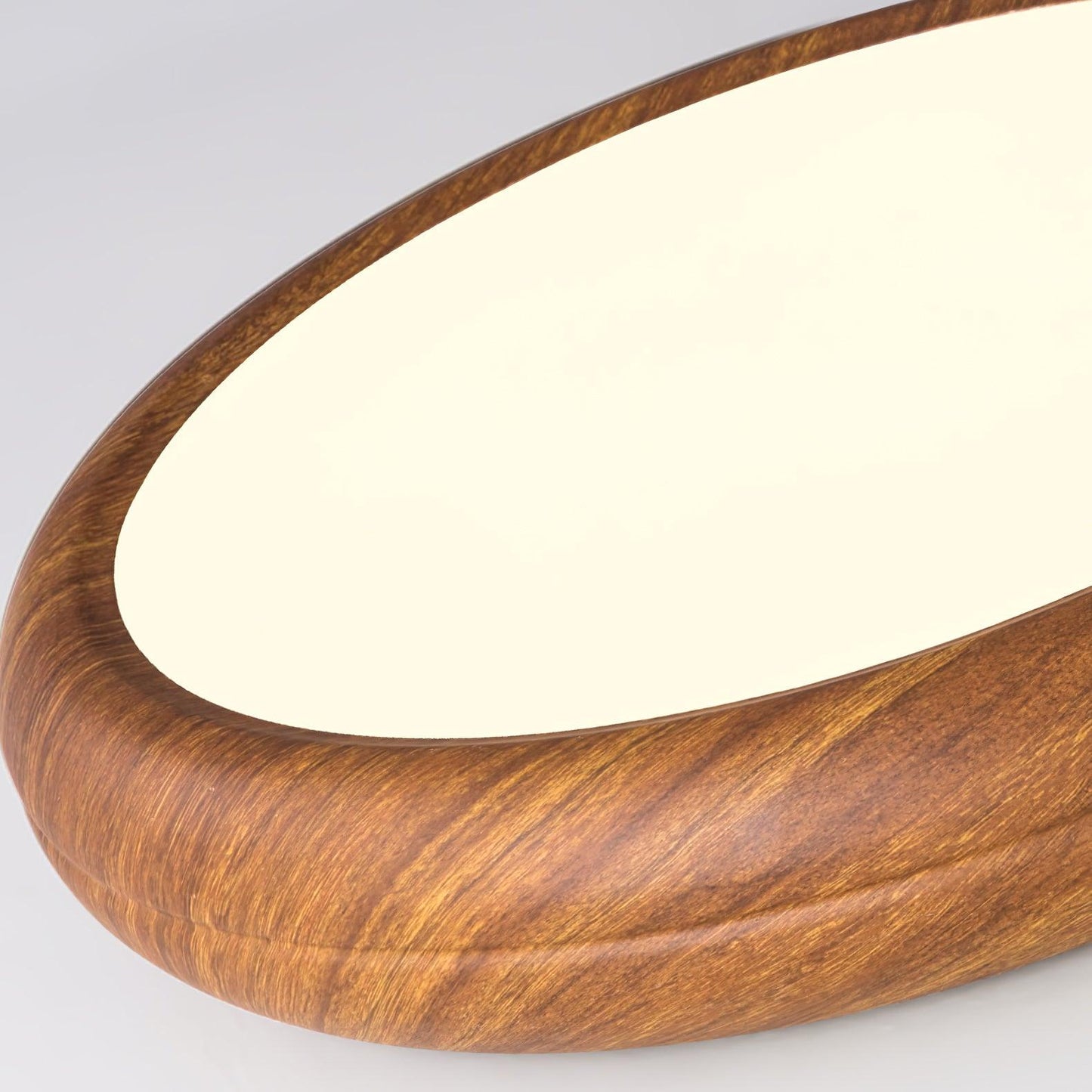 Liro | Elegant Round Wood Grain Flush Mount Ceiling Light
