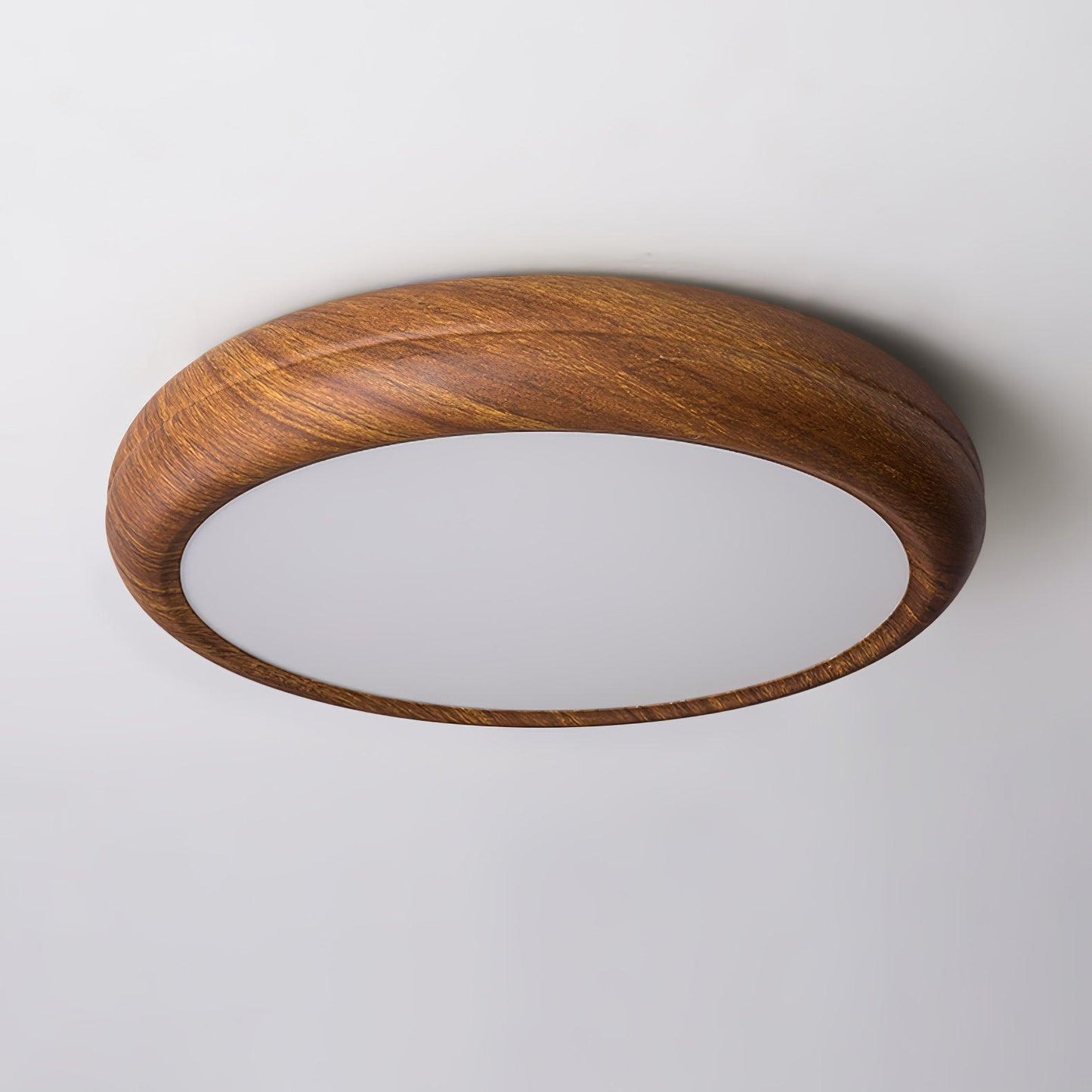 Liro | Elegant Round Wood Grain Flush Mount Ceiling Light