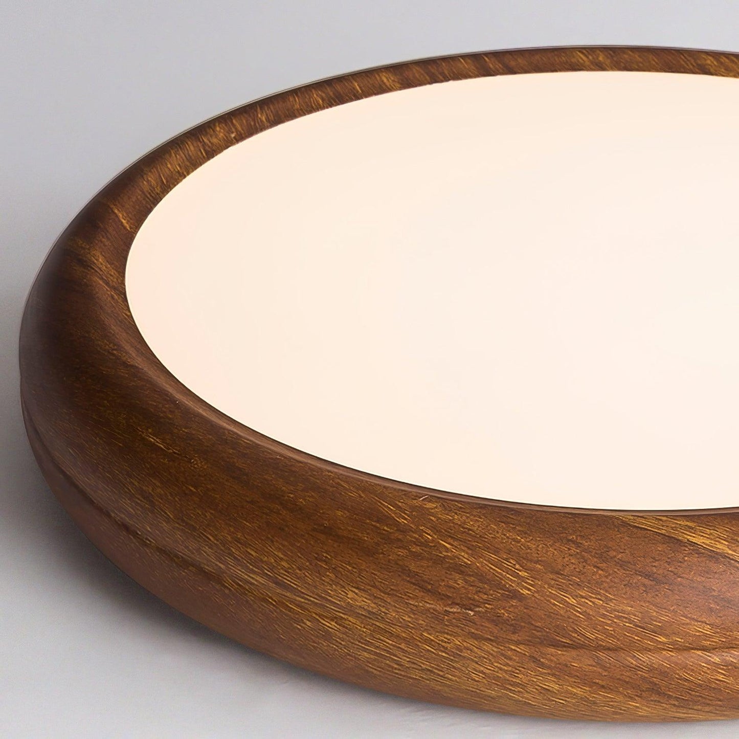 Liro | Elegant Round Wood Grain Flush Mount Ceiling Light