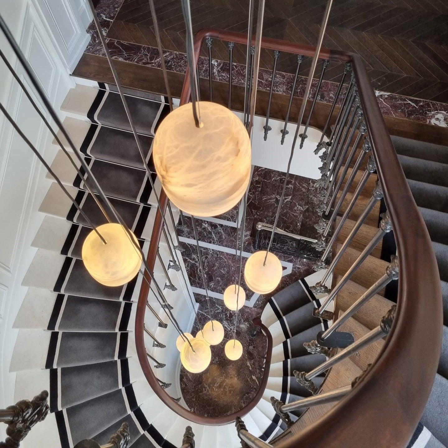 Caythos | Sculptural Capsule Alabaster Stone Pendant Light