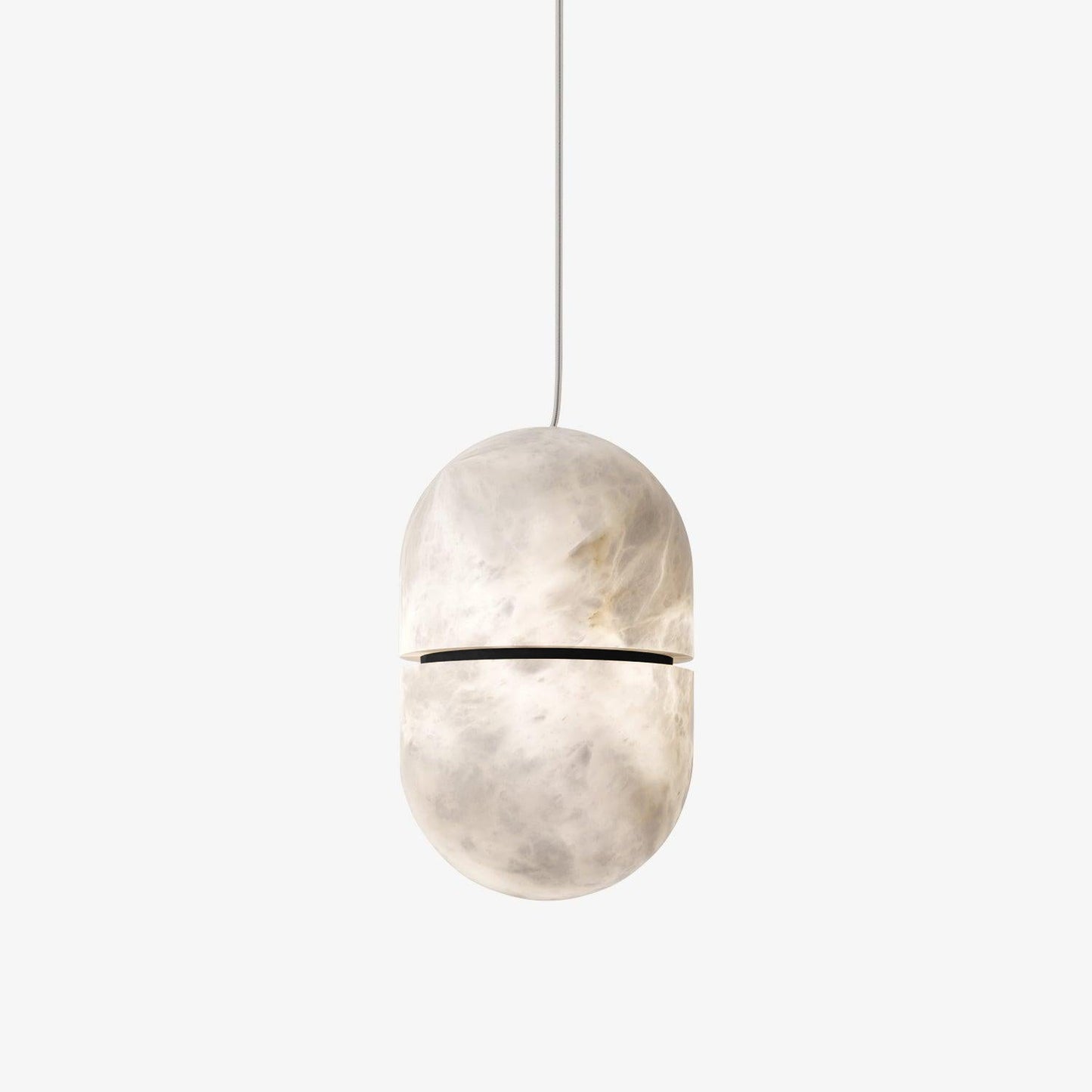 Caythos | Sculptural Capsule Alabaster Stone Pendant Light