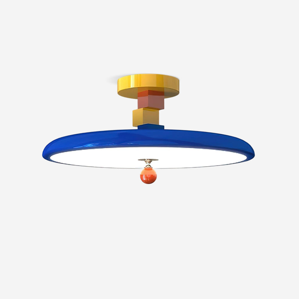 Luvara | Playful Geometric Halo Acrylic Flush Mount Ceiling Light