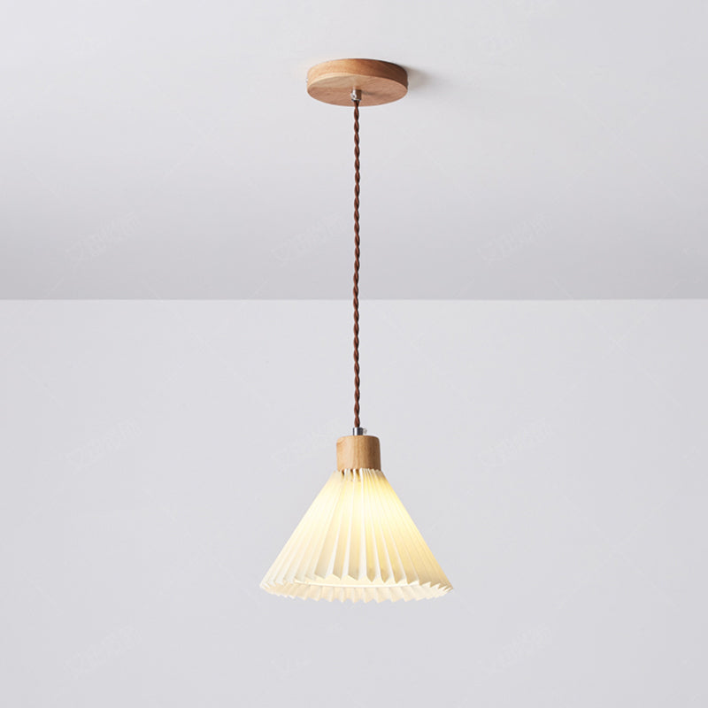 Luvithos | Architectural Cluster Plissé Pleated Timber Pendant Light
