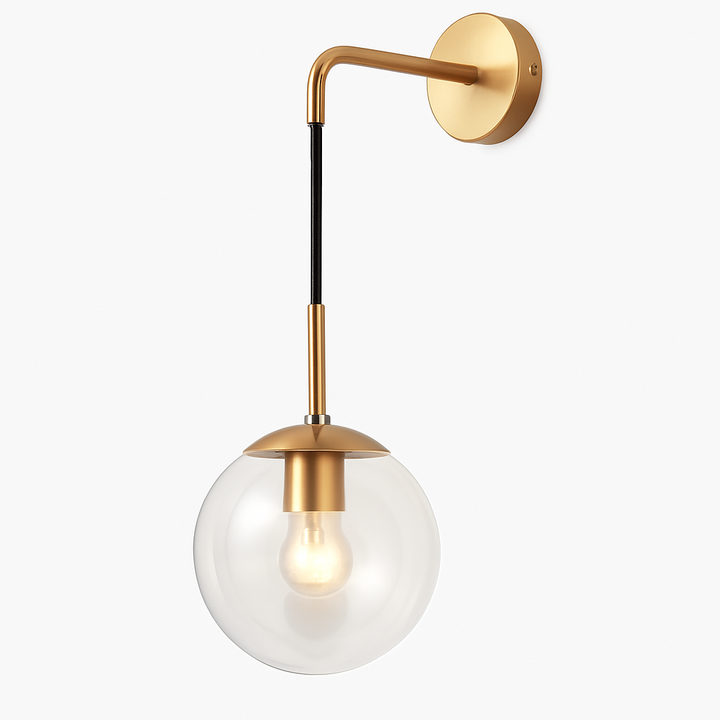 Virello | Modern Glass Globe Industrial Wall Light