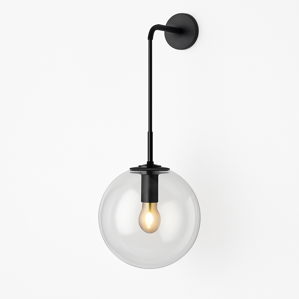 Virello | Modern Glass Globe Industrial Wall Light