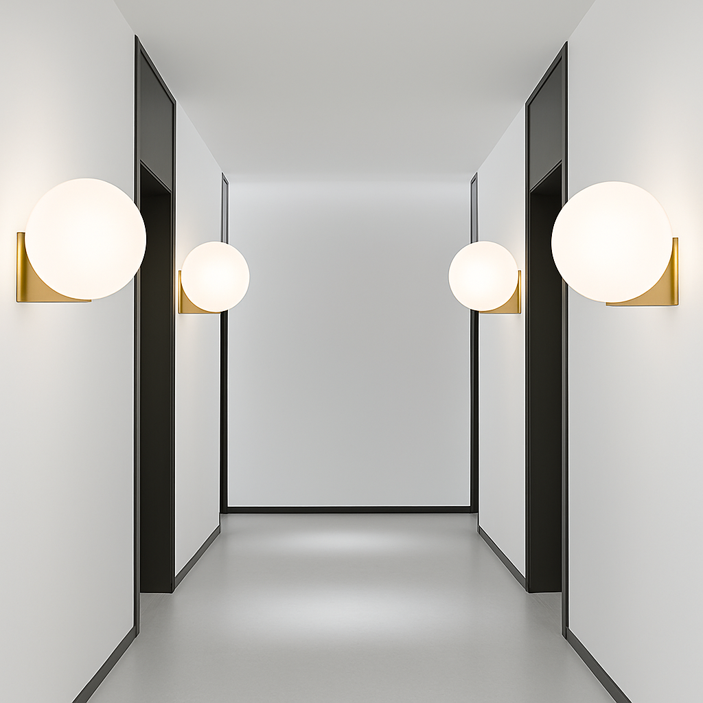 Krythium | Architectural Clear Globe Artistic Wall Light