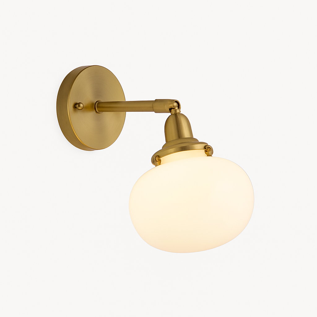 Zyrandis | Modern Metal Arm Glass Shade Wall Light Fixture