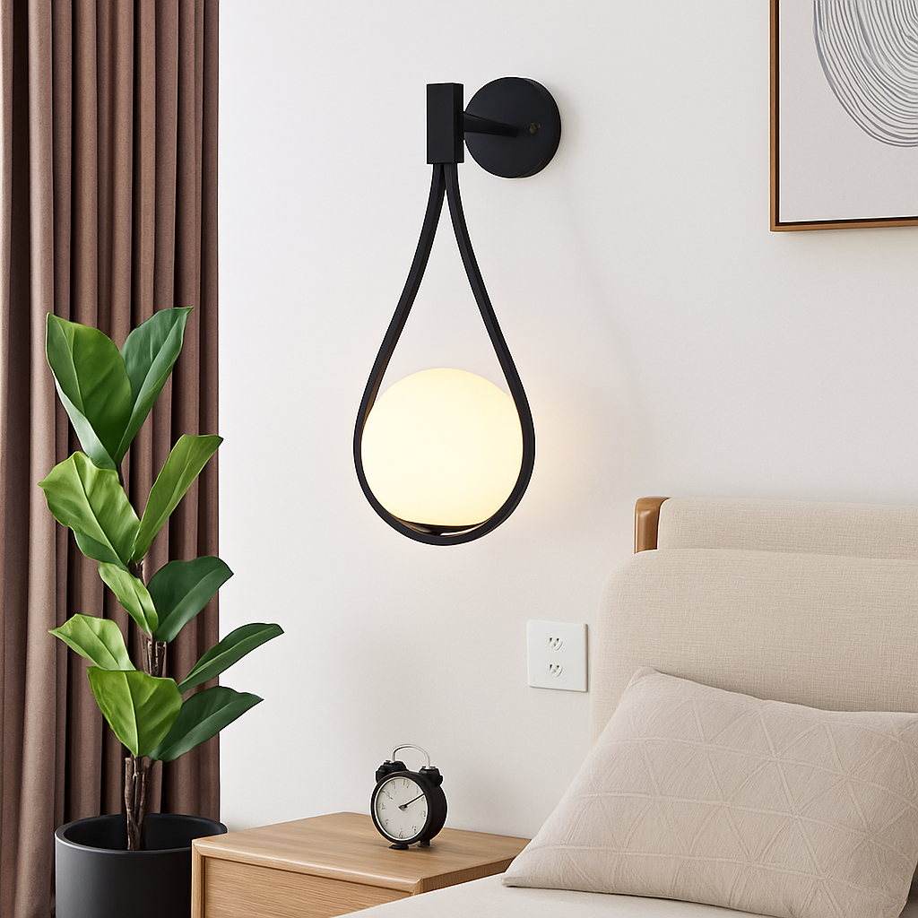 Feroliq | Modern Frosted Glass Globe Wall Light