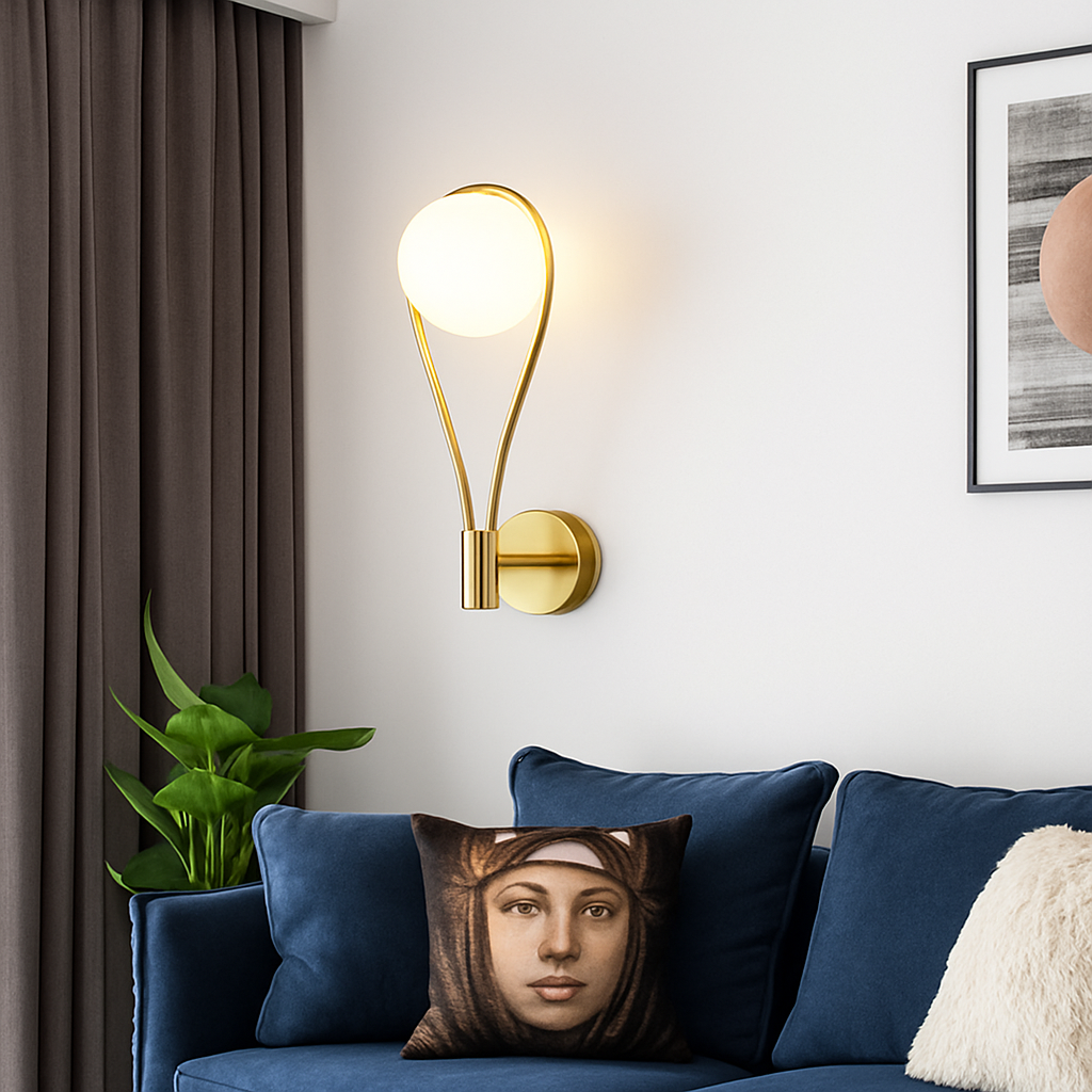Feroliq | Modern Frosted Glass Globe Wall Light
