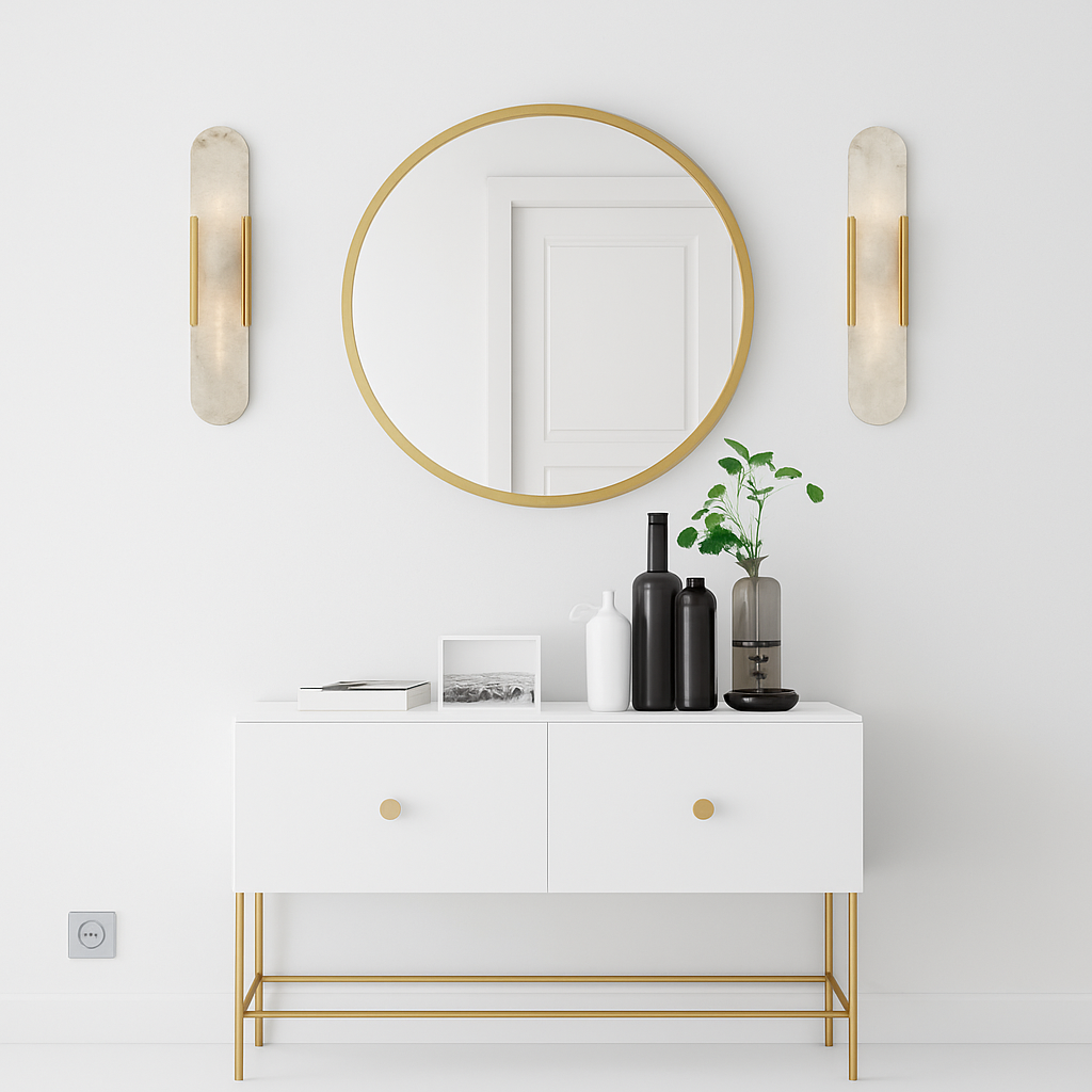 Luvidior | Spherical Marble Plate Architectural Wall Light