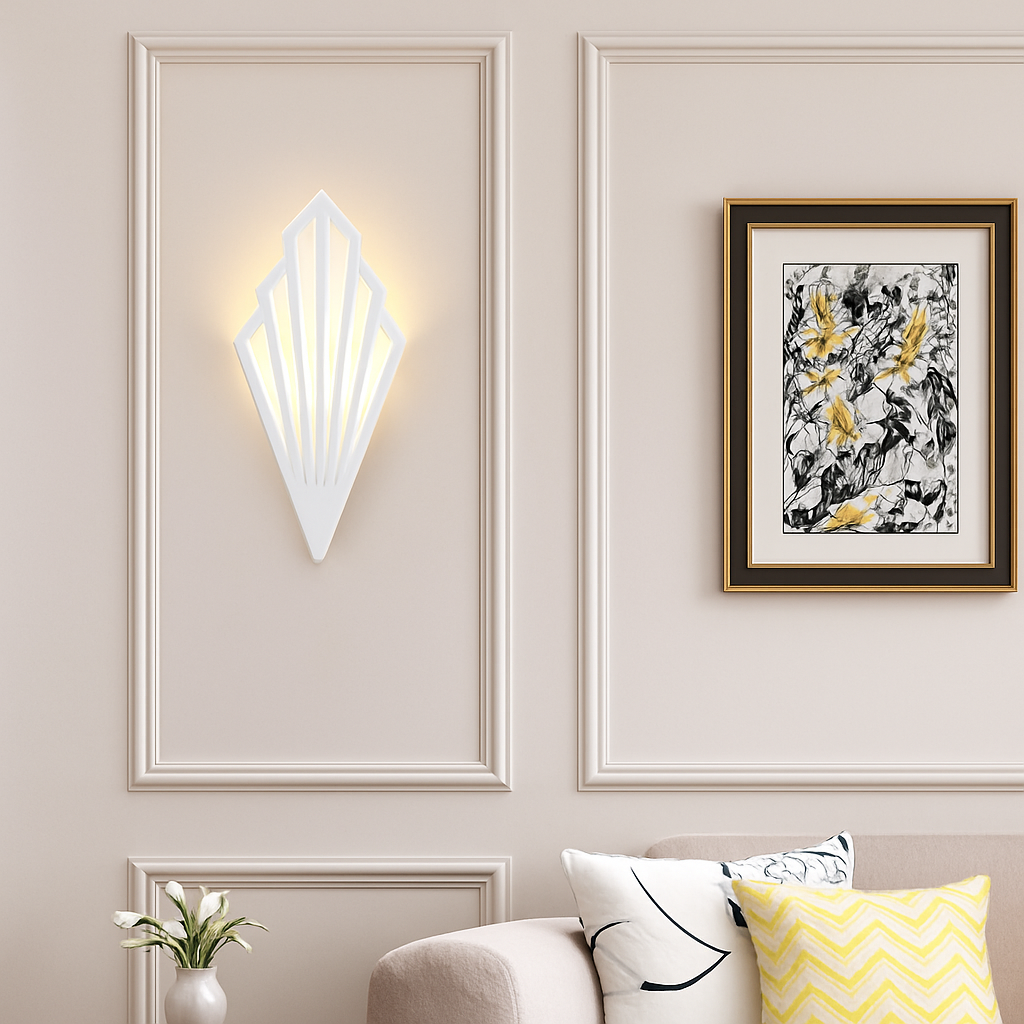 Veltrium | Modern Geometric Triangle LED Metal Wall Light