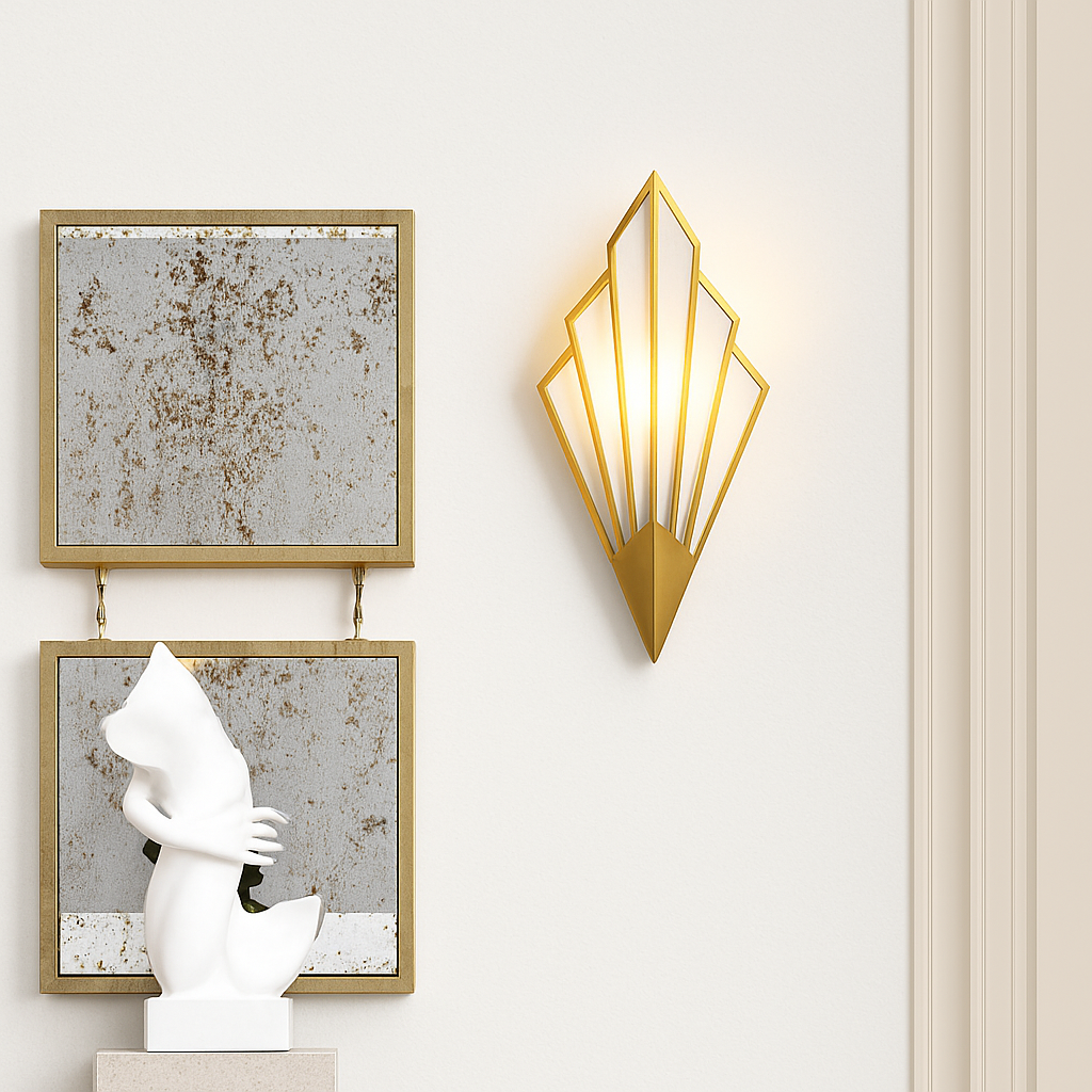Veltrium | Modern Geometric Triangle LED Metal Wall Light