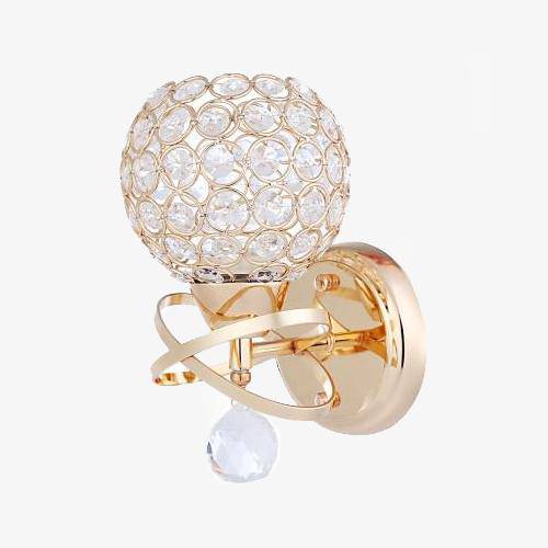 Miravold | Antique Spherical Crystal Ornamented Wall Light