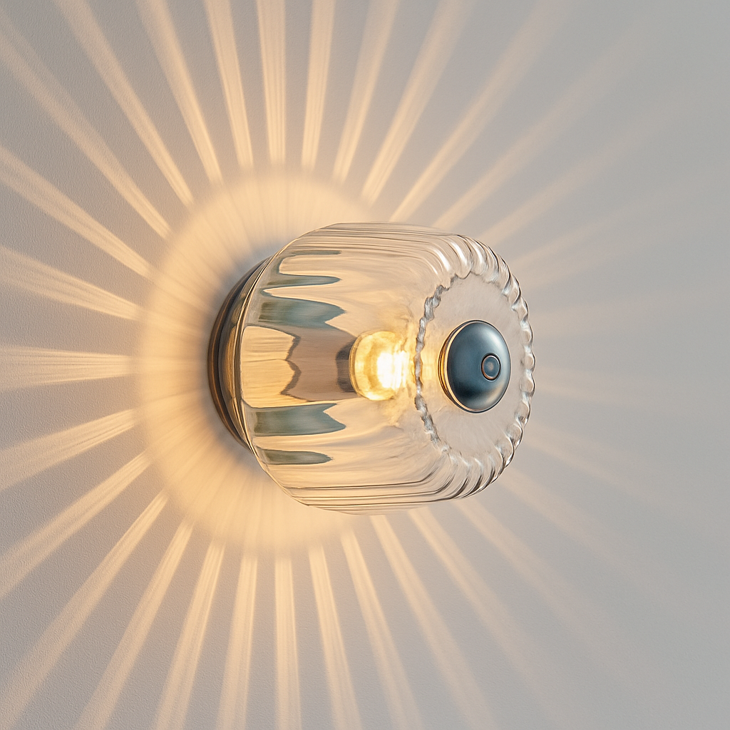 Marquello | Fluted Transparent Glass Bauhaus Inspired Wall Light