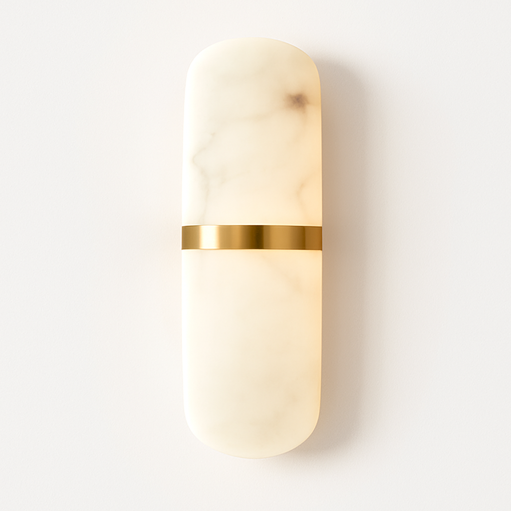 Kendravax | Neoclassic Marbled Texture Curved Wall Light