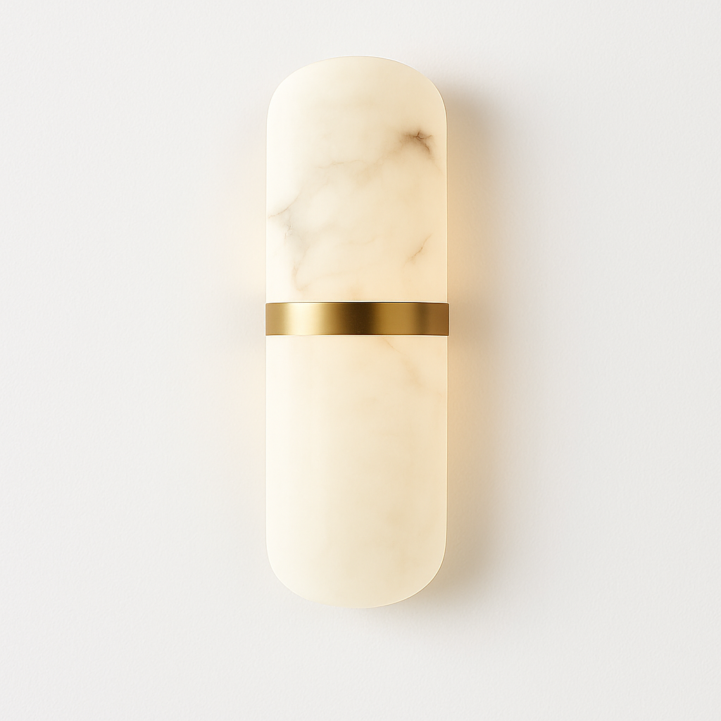 Kendravax | Neoclassic Marbled Texture Curved Wall Light