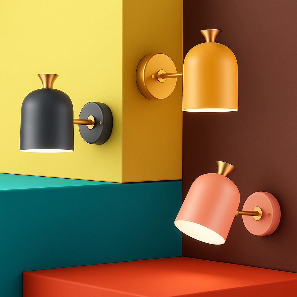 Elvario | Modern Rounded Adjustable Colorful Shade Wall Light