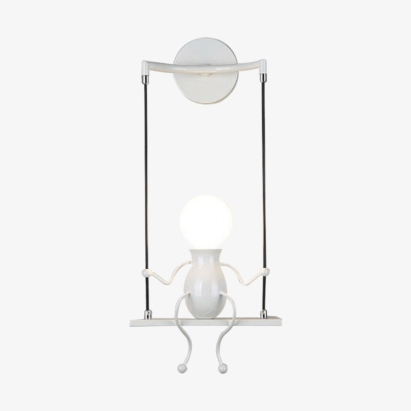 Zyrelia | Contemporary Swinging Figure Metal Wall Light Fixture