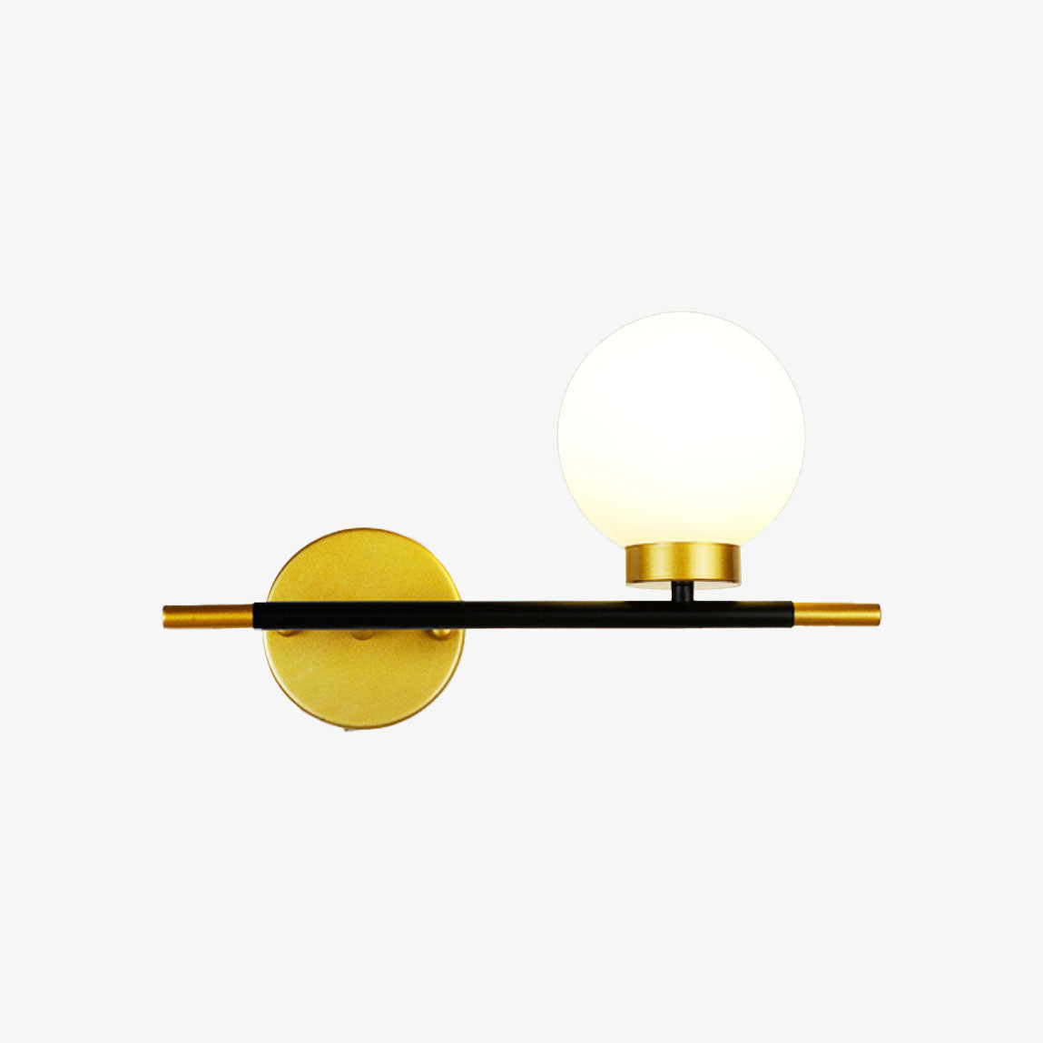 Vesquir | Modern Metal Bar Glass Globe Decorative Wall Light