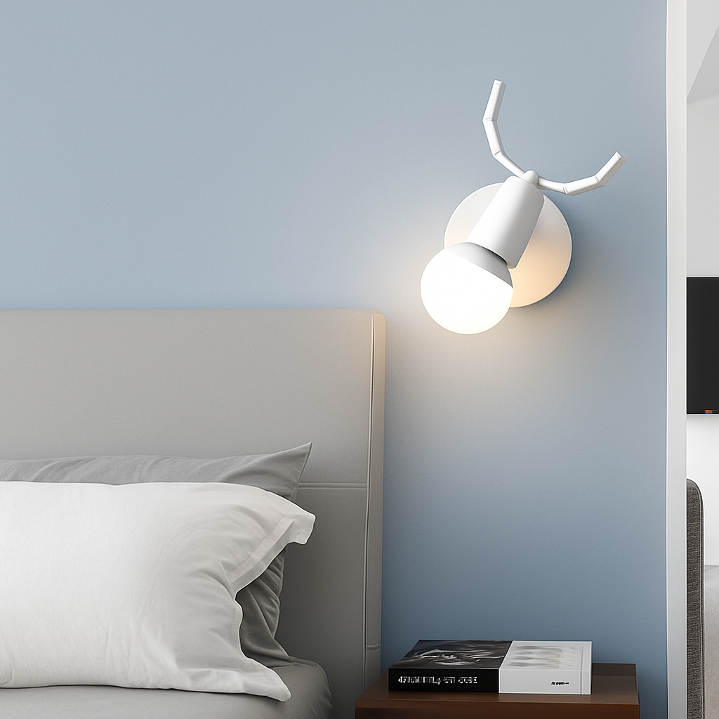 Virello | Sculpted Deer Antler Wood and Metal Modern Wall Light