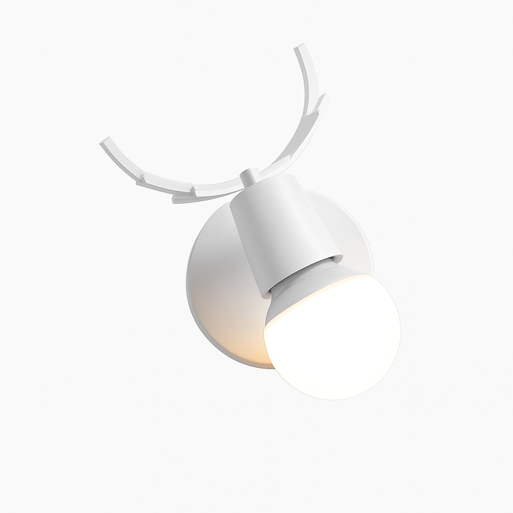 Virello | Sculpted Deer Antler Wood and Metal Modern Wall Light