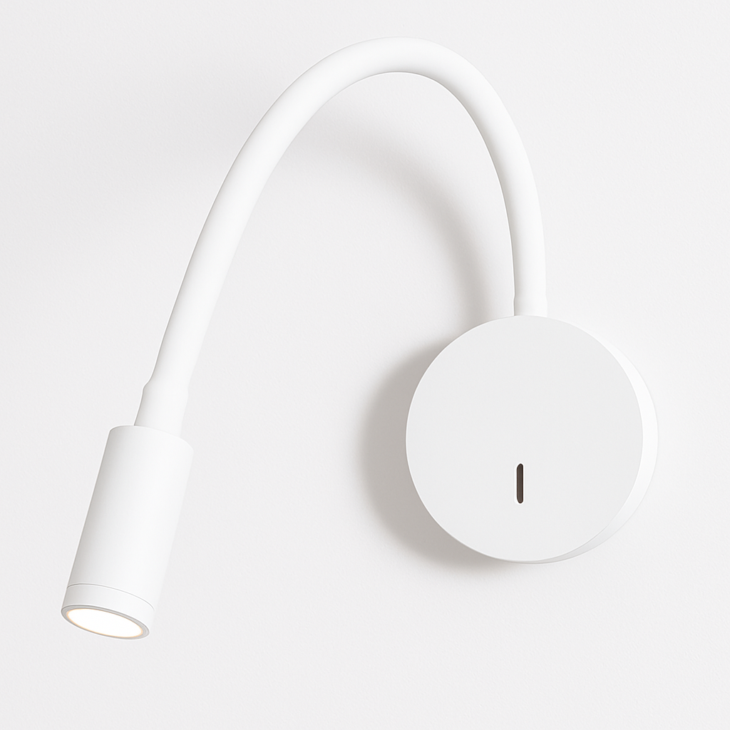 Delvoryn | Minimalist Adjustable Gooseneck Reading Wall Light