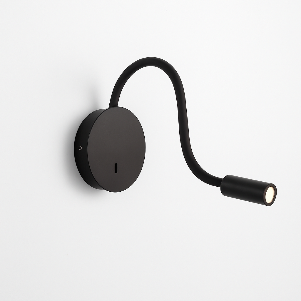 Delvoryn | Minimalist Adjustable Gooseneck Reading Wall Light
