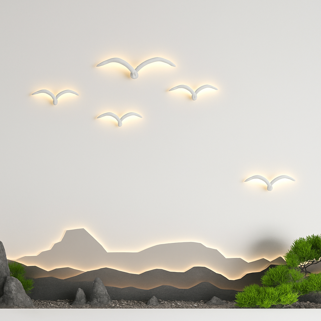 Kelthrom | Nordic Sculptural Bird Form Acrylic Wall Light
