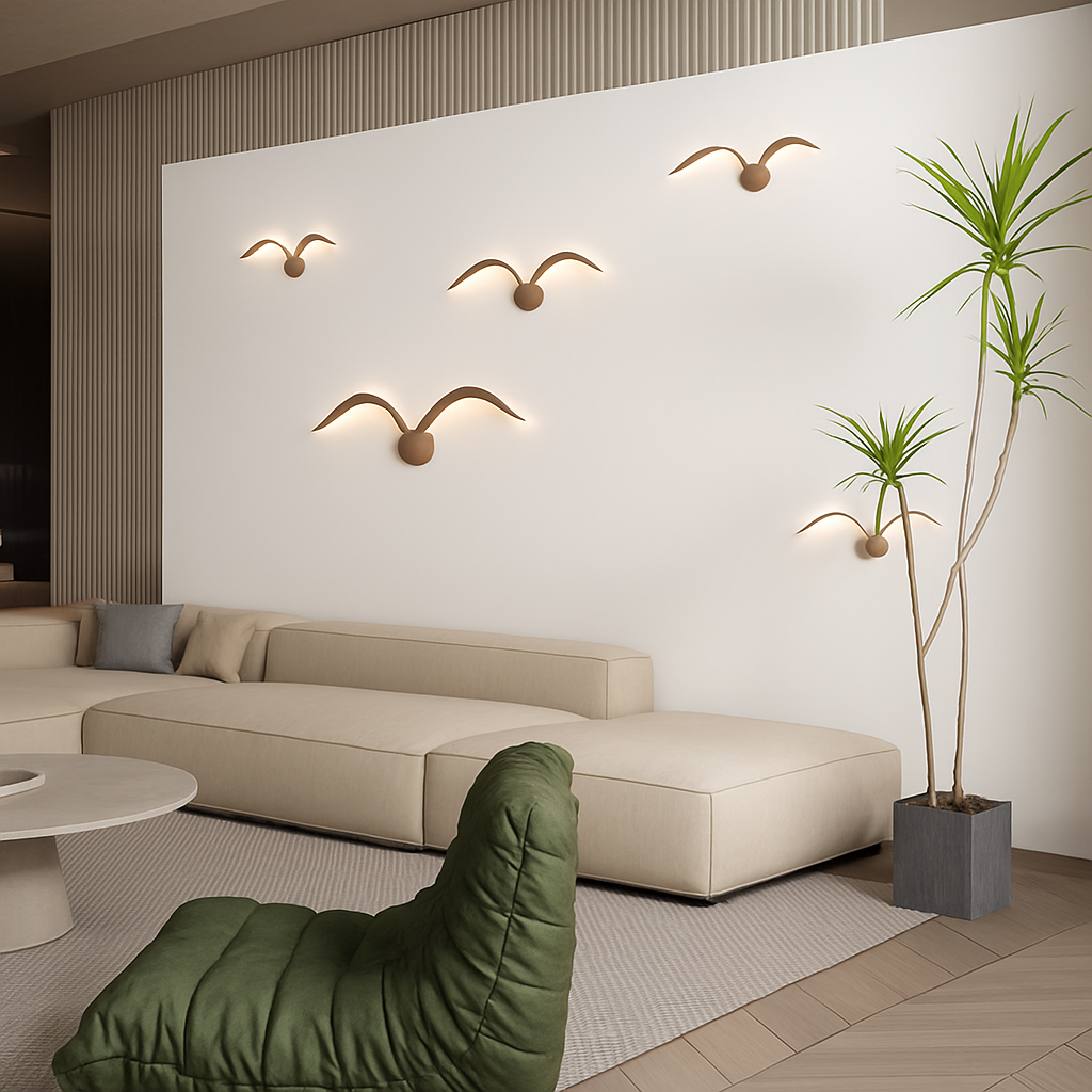 Kelthrom | Nordic Sculptural Bird Form Acrylic Wall Light