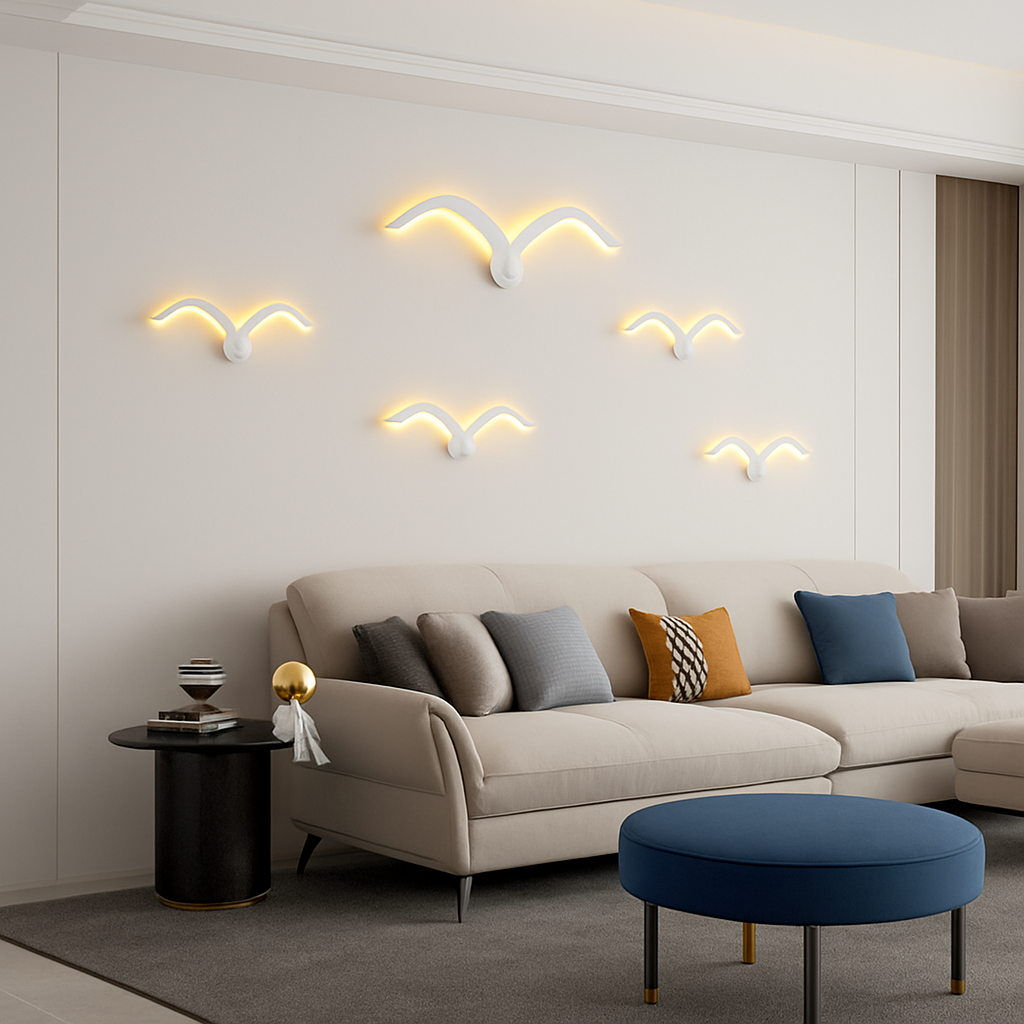 Kelthrom | Nordic Sculptural Bird Form Acrylic Wall Light