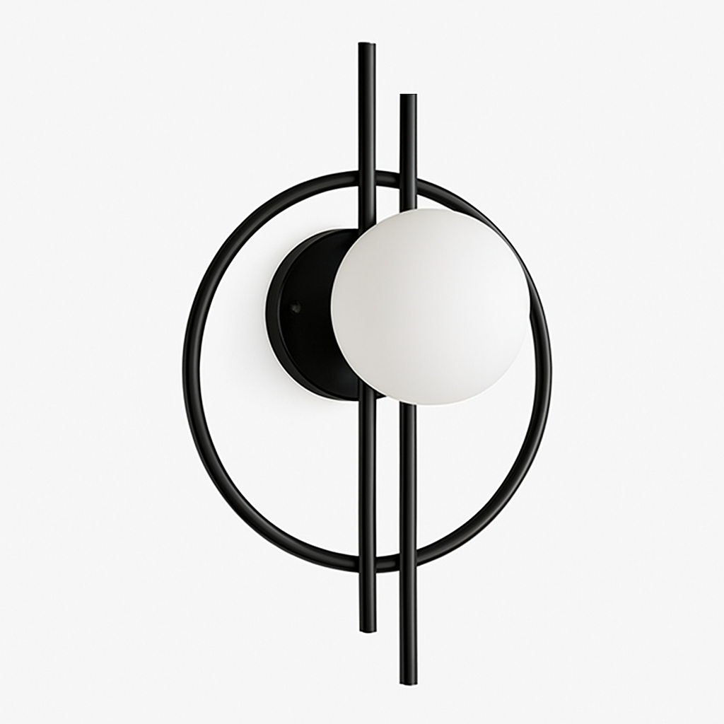 Belmontis | Geometric Plated Disc Mounted Sconce Wall Light